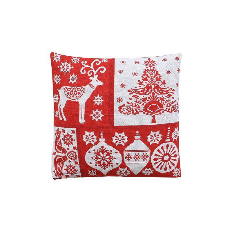 ΧΡΙΣΤΟΥΓΕΝΝΙΑΤΙΚΟ ΔΙΑΚΟΣΜΗΤΙΚΟ ΜΑΞΙΛΑΡΙ Fylliana FL029 ΚΟΚΚΙΝΟ ΛΕΥΚΟ ΧΡΩΜΑ 44x44x10εκ