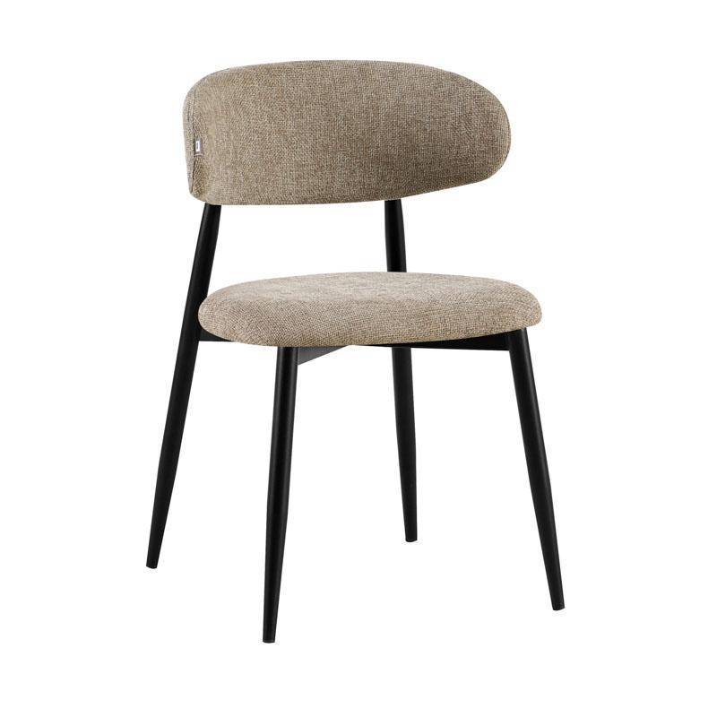 ΚΑΡΕΚΛΑ ΤΡΑΠΕΖΑΡΙΑΣ Fylliana FL2456 MOKA ΧΡΩΜΑ ΥΦΑΣΜΑΤΟΣ ΜΕ ΜΕΤΑΛΛΙΚΟ ΣΚΕΛΕΤΟ 48x48x82εκ