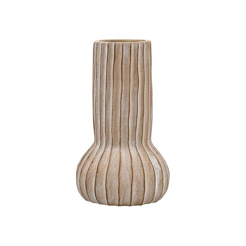 ΔΙΑΚΟΣΜΗΤΙΚΟ ΒΑΖΟ ΤΣΙΜΕΝΤΕΝΙΟ Fylliana FL15707 ΜΠΕΖ-ΓΚΡΙ ΜΕ TAUPE ΛΕΠΤΟΜΕΡΕΙΕΣ ΧΡΩΜΑ 17x28εκ