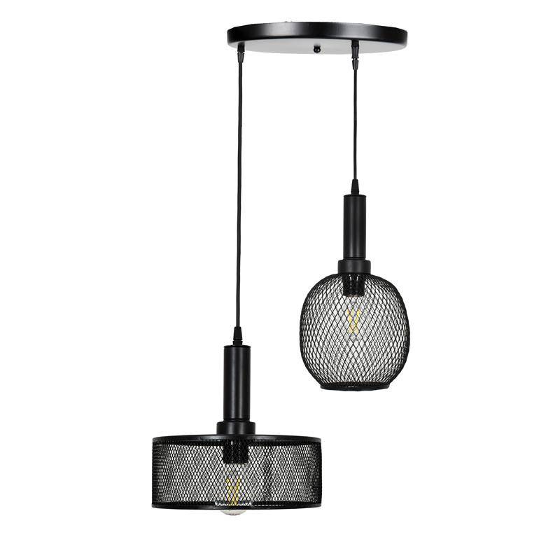 ΔΙΦΩΤΟ ΜΕΤΑΛΛΙΚΟ ΦΩΤΙΣΤΙΚΟ ΟΡΟΦΗΣ Fylliana ΜΕ ΚΑΠΕΛΟ ΠΛΕΓΜΑ ΜΑΥΡΟ ΧΡΩΜΑ Ε27