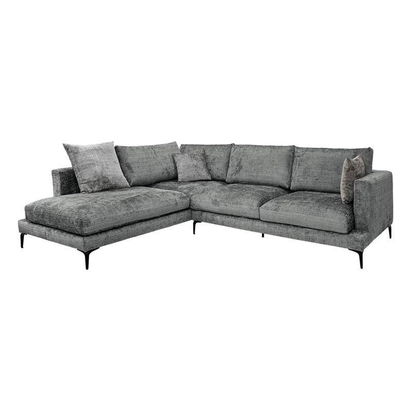 ΚΑΝΑΠΕΣ Fylliana Marcell ΑΡΙΣΤΕΡΗ ΓΩΝΙΑ ΓΚΡΙ ΜΕ ΑΝΟΙΧΤΟ ΓΚΡΙ ΜΑΞΙΛΑΡΙΑ 300x230x88εκ