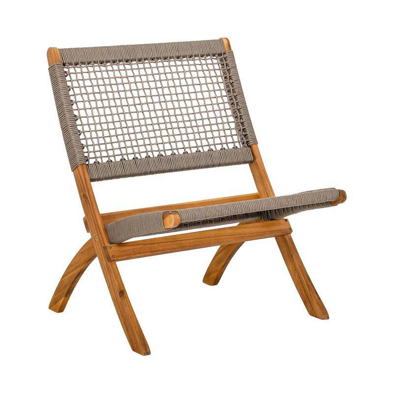 ΚΑΡΕΚΛΑ ΚΗΠΟΥ Fylliana Lyra ΦΥΣΙΚΟ ΞΥΛΟ ΑΚΑΚΙΑΣ ΜΕ ΜΠΕΖ ΚΟΡΔΟΝΙ 72x60x75εκ