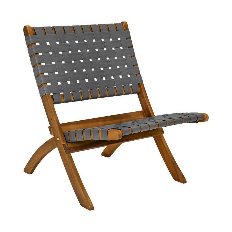 ΚΑΡΕΚΛΑ ΚΗΠΟΥ Fylliana Solena ΦΥΣΙΚΟ ΞΥΛΟ ΑΚΑΚΙΑΣ ΜΕ ΓΚΡΙ PU ΙΜΑΝΤΕΣ 72x60x75εκ