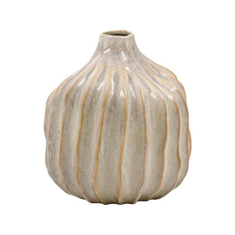 ΚΕΡΑΜΙΚΟ ΒΑΖΟ Fylliana FL269 ΚΡΕΜ-ΧΡΥΣΟ ΧΡΩΜΑ 20x22εκ