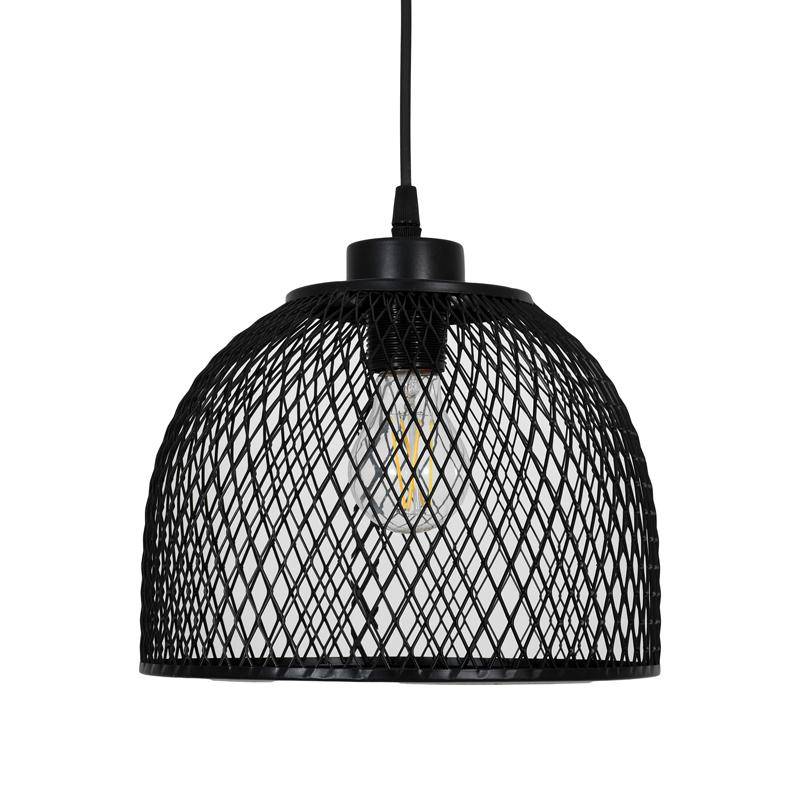 ΜΟΝΟΦΩΤΟ ΜΕΤΑΛΛΙΚΟ ΦΩΤΙΣΤΙΚΟ ΟΡΟΦΗΣ Fylliana ΜΕ ΚΑΠΕΛΟ ΠΛΕΓΜΑ ΜΑΥΡΟ ΧΡΩΜΑ 25x18εκ Ε27