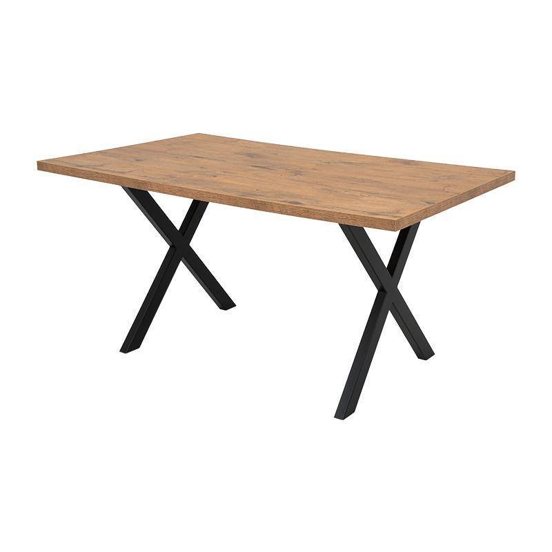 ΤΡΑΠΕΖΙ ΤΡΑΠΕΖΑΡΙΑΣ Fylliana Alfa GOLDEN OAK ΕΠΙΦΑΝΕΙΑ ΜΕ ΜΑΥΡΗ ΒΑΣΗ 140x90x75εκ fps