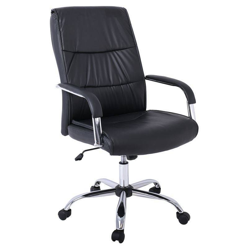 BF5100 Πολυθρόνα Διευθυντή Βάση Μέταλλο Χρώμιο - PU Μαύρο Ε-00020461 ΕΟ220,1