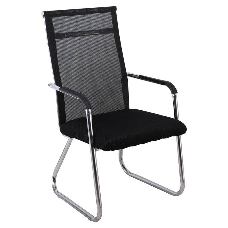 ALTA Πολυθρόνα Γραφείου Επισκέπτη Χρώμιο, Mesh Μαύρο Ε-00021931 ΕΟ569,1