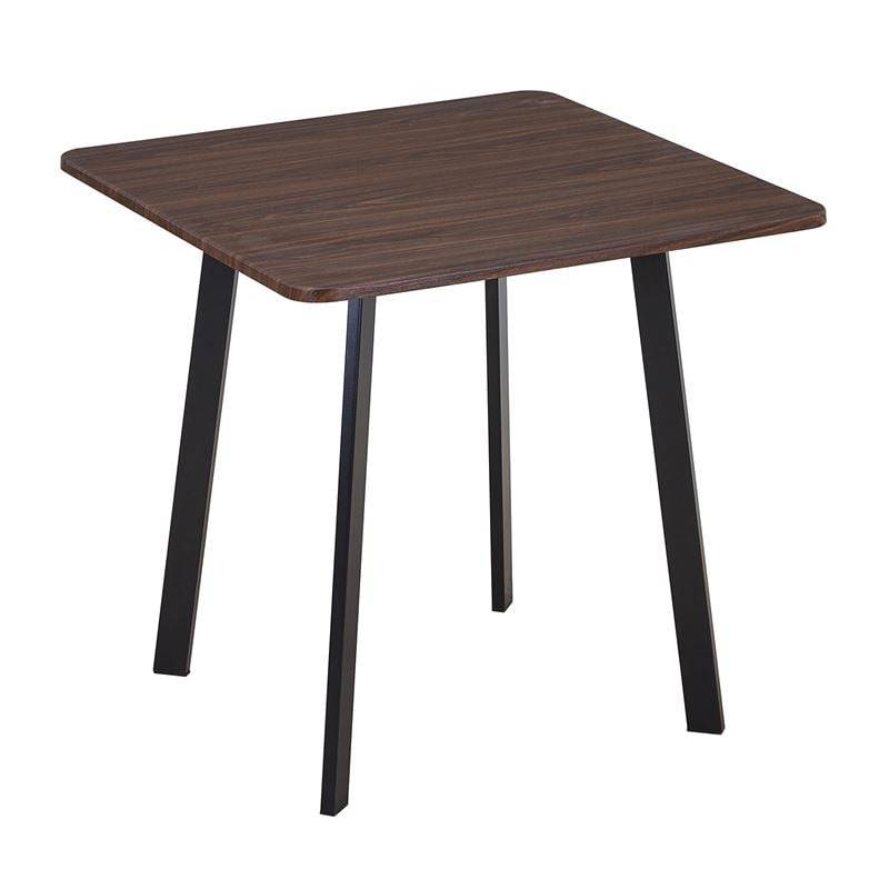 BARI Τραπέζι Κουζίνας- Εστιατορίου, Μέταλλο Βαφή Μαύρο, Επιφ.Απόχρωση Καρυδί Ε-00026698 ΕΜ858,1