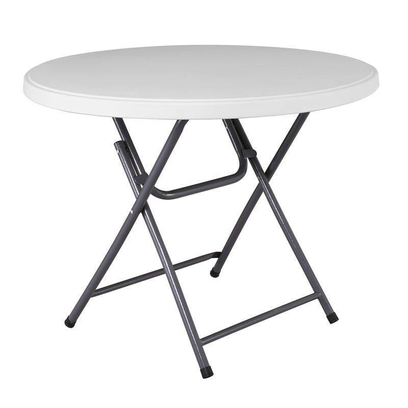 BLOW Τραπέζι Ροτόντα - Catering Πτυσσόμενο, Μέταλλο Βαφή Γκρι, HDPE Άσπρο 45mm Ε-00025713 ΕΟ191