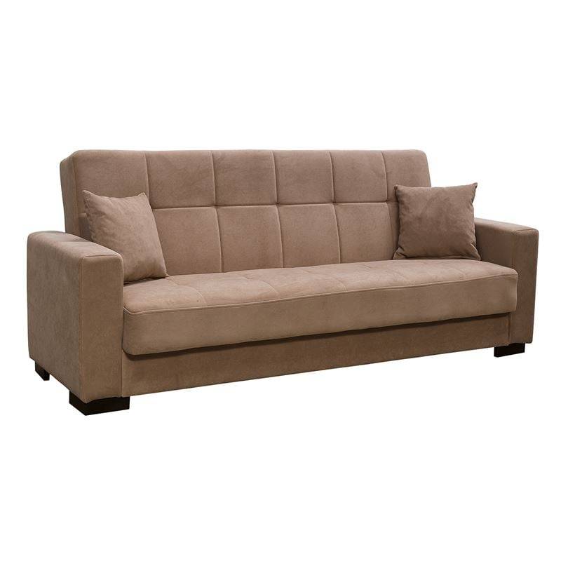 CARSON Καναπές – Κρεβάτι με Αποθηκευτικό Χώρο, 3Θέσιος Ύφασμα Καφέ Ε-00025791 Ε9939,1