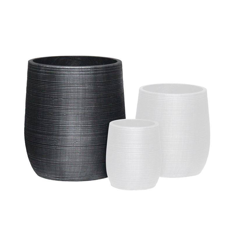 FLOWER POT-16 Φ45x50cm, Cement Απόχρωση Anthracite Ε-00025146 Ε6316,C