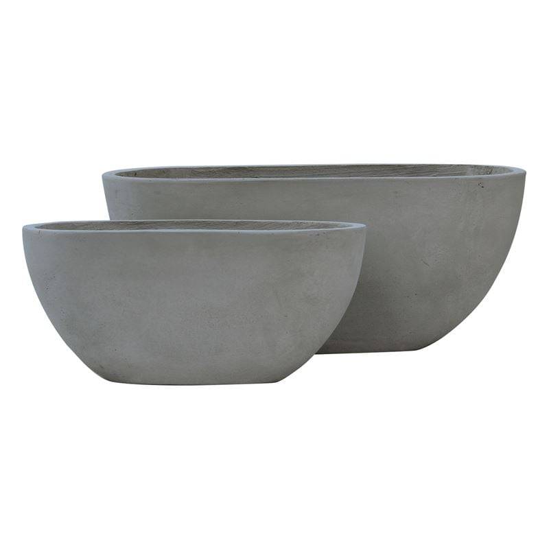 FLOWER POT-4  Set 2 τεμαχίων Cement Grey Ε-00022898 Ε6303,S