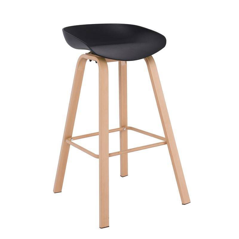 PENT Σκαμπό Bar, Μέταλλο Βαφή Φυσικό, PP Μαύρο Ε-00025208 ΕΜ1531,2