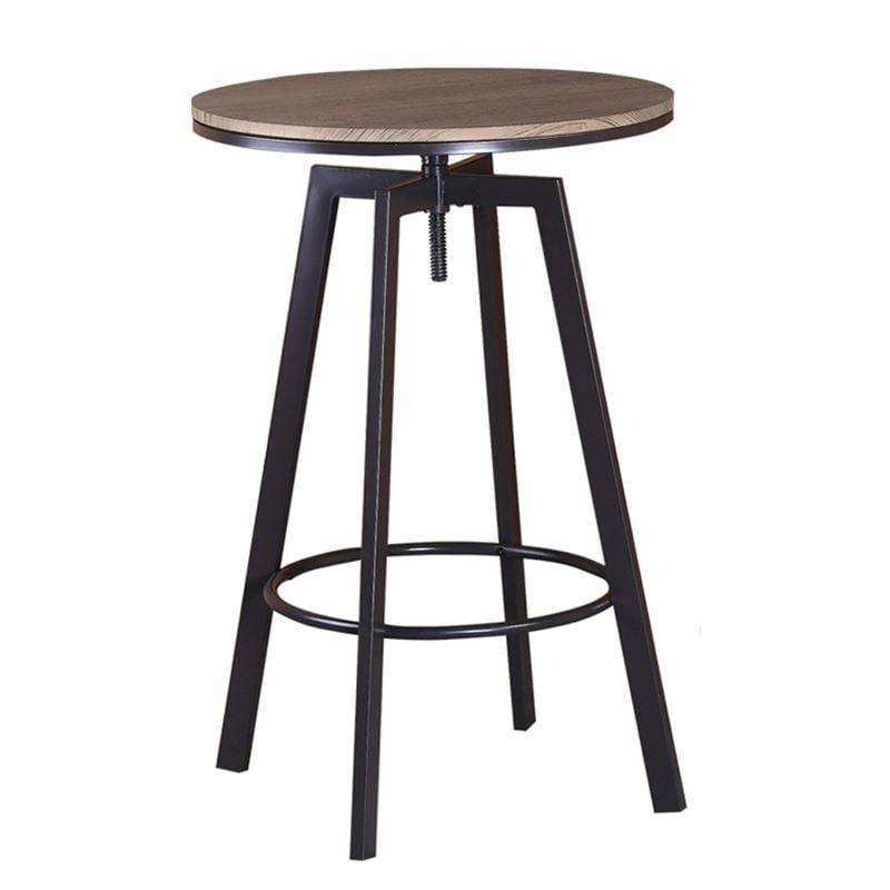 YORK Τραπέζι BAR Μέταλλο Βαφή Σκούρο Καφέ - Καρυδί Ε-00020393 ΕΜ9793,1Τ