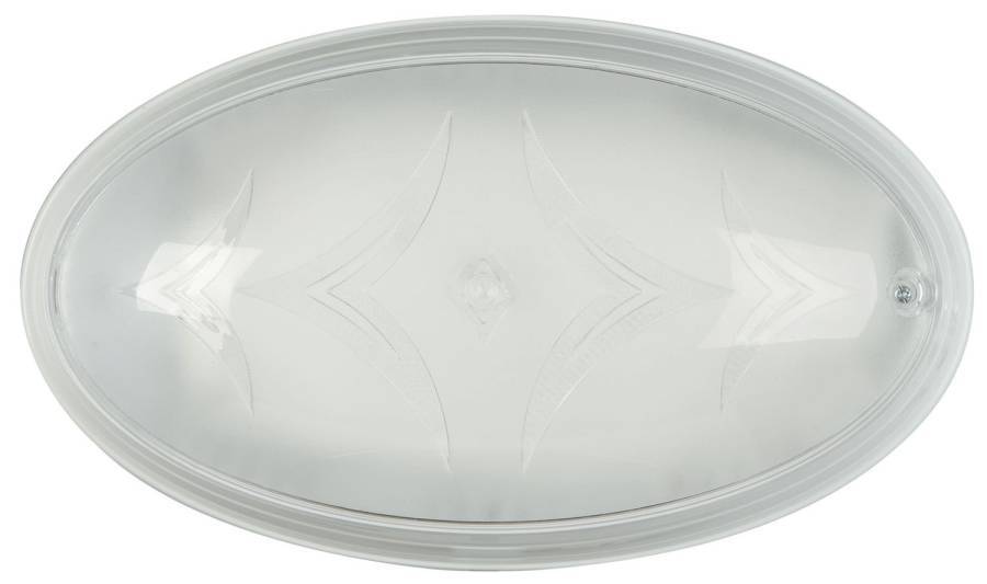 Απλίκα polycarbonate οβάλ λευκή Ε27 Φ 27