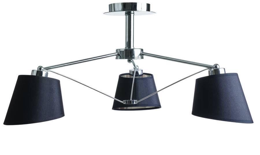 Φωτιστικό Πολύφωτο 3φ Μέταλλο/Αμπαζούρ χρώμιο Ε27