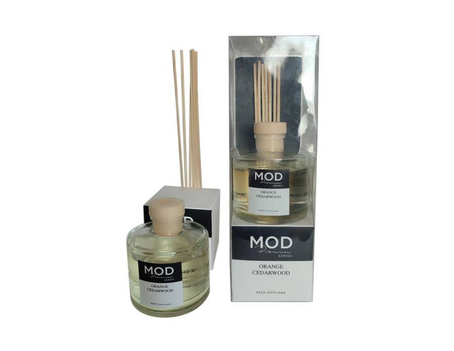 Diffuser 100ml με sticks orange cendarwood