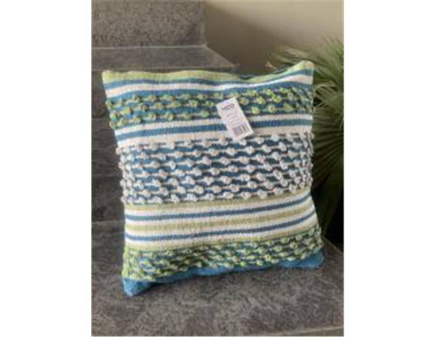 Μαξιλάρι βαμβ.μπλε/γκρι σχ.45Χ45