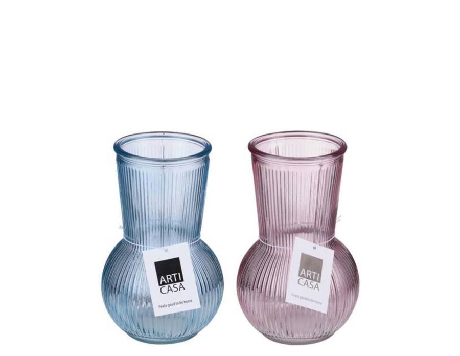 Βάζο γυαλ.stripe 2χρ. 11,5X18,5