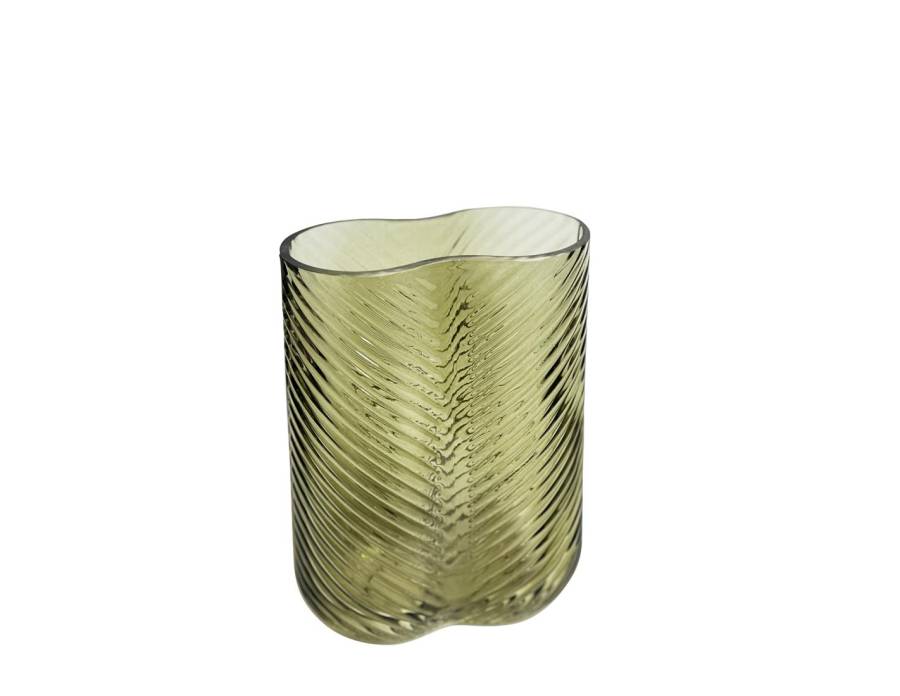 Βάζο γυαλ. πράσινο 8Χ15Η20,5cm