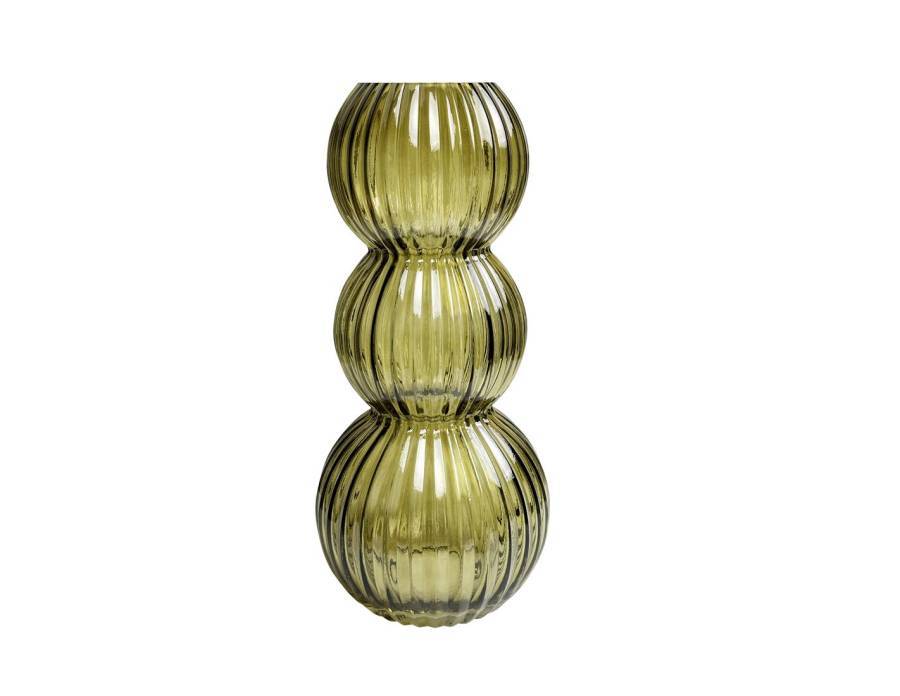 Βάζο γυαλ. Πράσινο Φ14,5 Η32,5cm