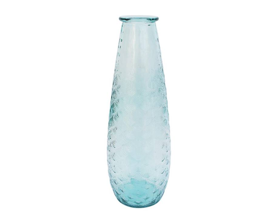 Βάζο γυάλ.recycled διάφανο Η55cm