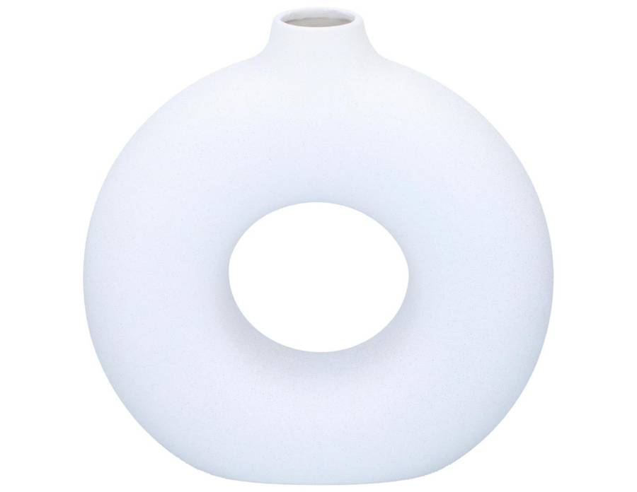 Βάζο κεραμικό λευκό στρογγ.31x10.5x31cm