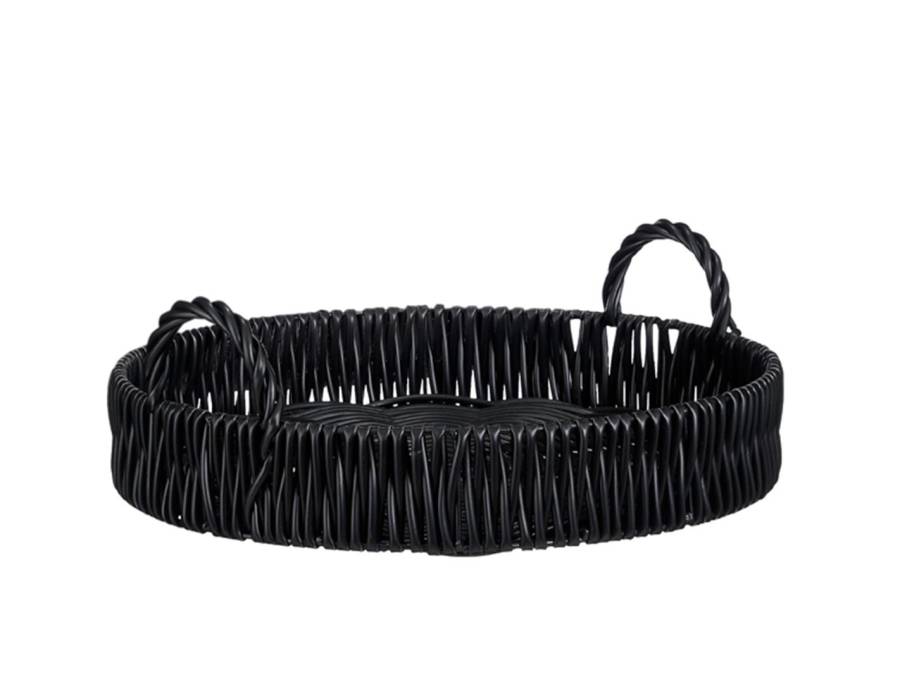 Δίσκος πλεκτός μαύρος recycled polyester D58H19cm