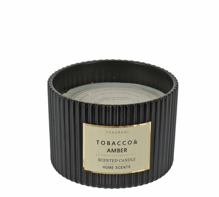 Αρωματικό κερί σε μαύρο γυαλί, 2 αρωμ.,11.5x8cm CA324