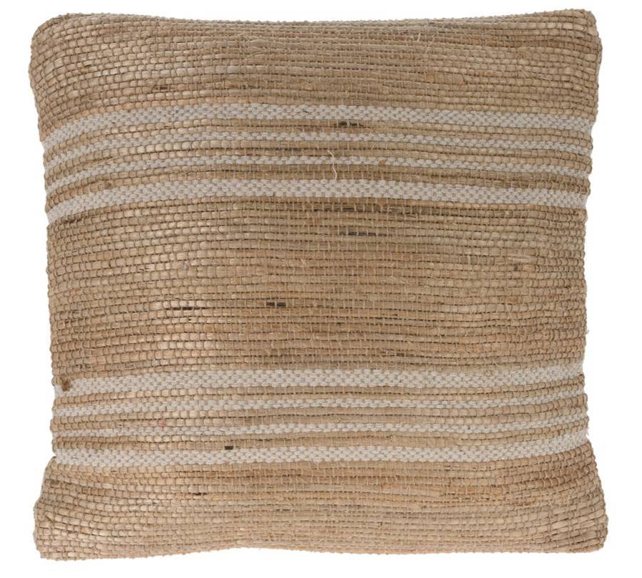 Μαξιλάρι cotton+γιούτα, με ρίγες,2σχδ.,45x45cm HE323