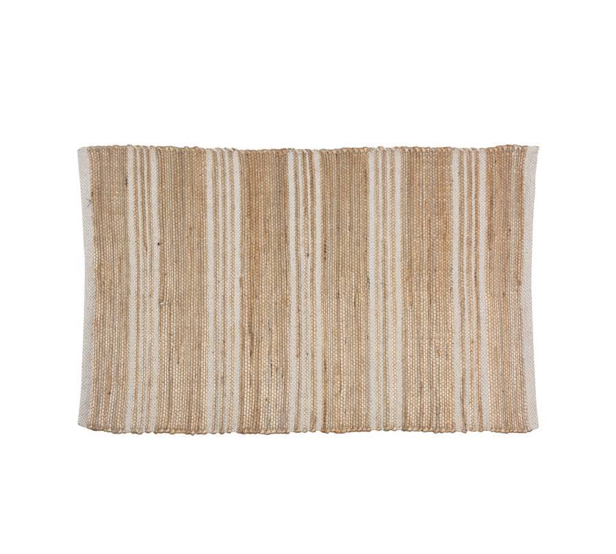 Χαλάκι cotton+γιούτα, με ρίγες,2σχδ.,60x90cm HE324