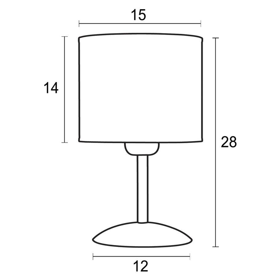Φωτιστικό Πορτατίφ μέταλλο/αμπαζούρ γκρί/λευκό Ε27 Φ15