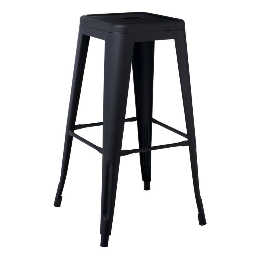 RELIX Σκαμπό Bar, Μέταλλο Βαφή Μαύρο Extra Matte Ε-00016384 Ε5190,1ΜW