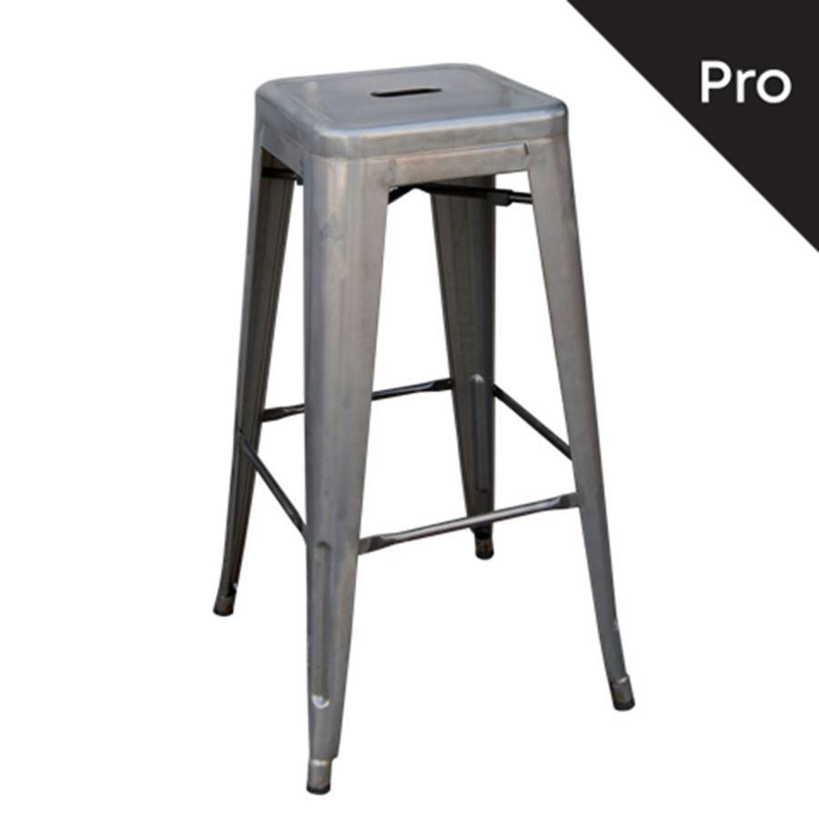 RELIX Σκαμπό Bar-Pro H.67cm, Μέταλλο Βαφή σε Απόχρωση Metal με Διακοσμητική Σκουριά Ε-00017223 Ε5193,6