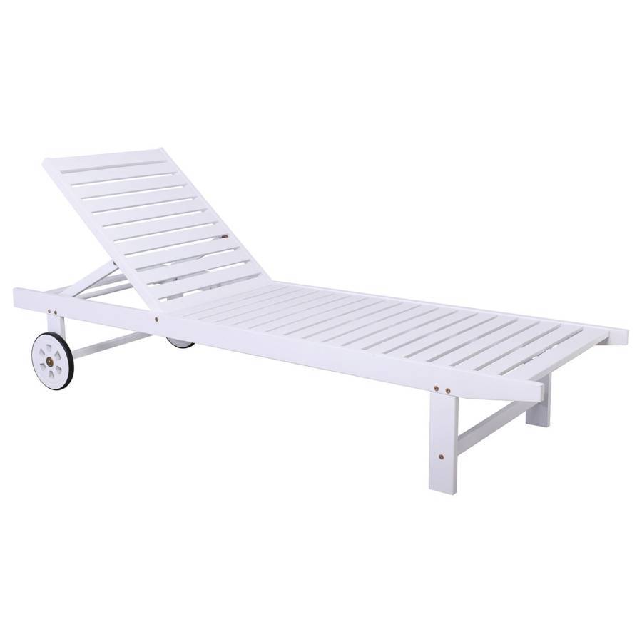 LUGANO Ξαπλώστρα Ξύλο Acacia, Απόχρωση Άσπρο Ε-00021505 Ε229,2