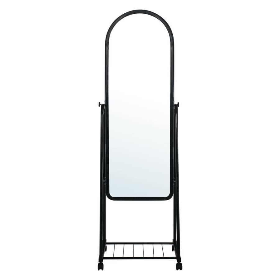 ROLLAND Small Καθρέπτης Δαπέδου, Μέταλλο Βαφή Μαύρο Ε-00021875 Ε7189,1