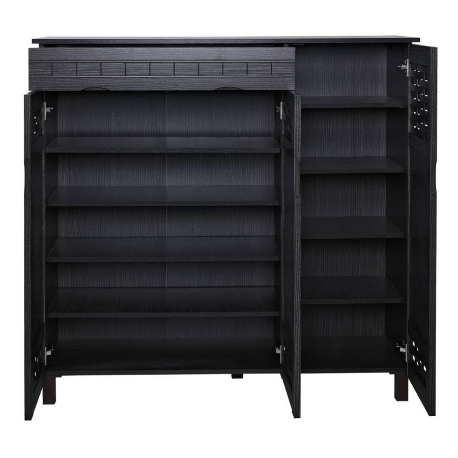 Παπουτσοθήκη - Ντουλάπι 3 Πόρτες με 1 Συρτάρι Απόχρωση Zebrano Ε-00023459 Ε8377