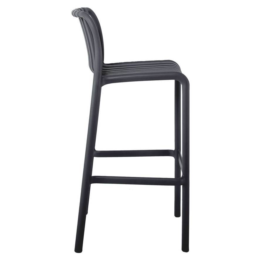 MODA Σκαμπό Bar Στοιβαζόμενη PP - UV Ανθρακί Ε-00024295 Ε3802,2