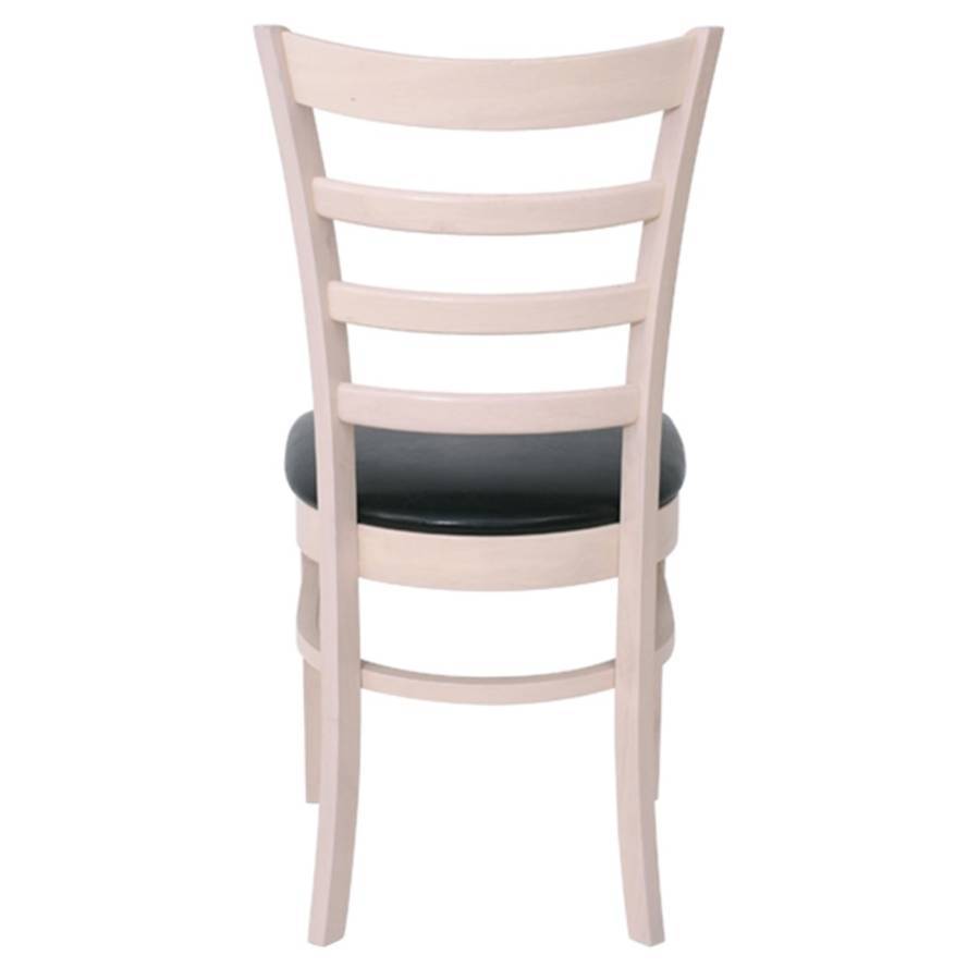 NATURALE Καρέκλα White Wash, Pu Μαύρο Ε-00016880 Ε7052