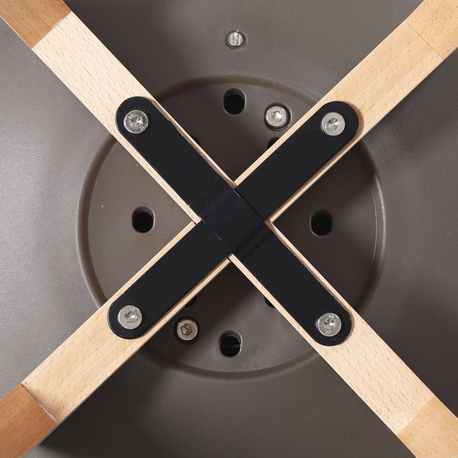 MARTIN Καρέκλα Τραπεζαρίας Metal Cross Ξύλο, PP Sand Beige, Αμοντάριστη Ταπετσαρία Ε-00019986 ΕΜ136,90W