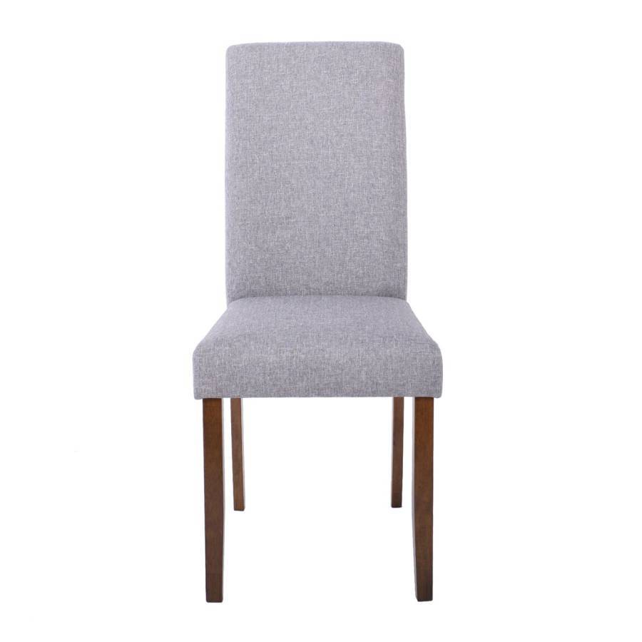 OPTIMAL Καρέκλα Τραπεζαρίας, Απόχρωση Καρυδί Ύφασμα Γκρι Ε-00020578 Ε801,2