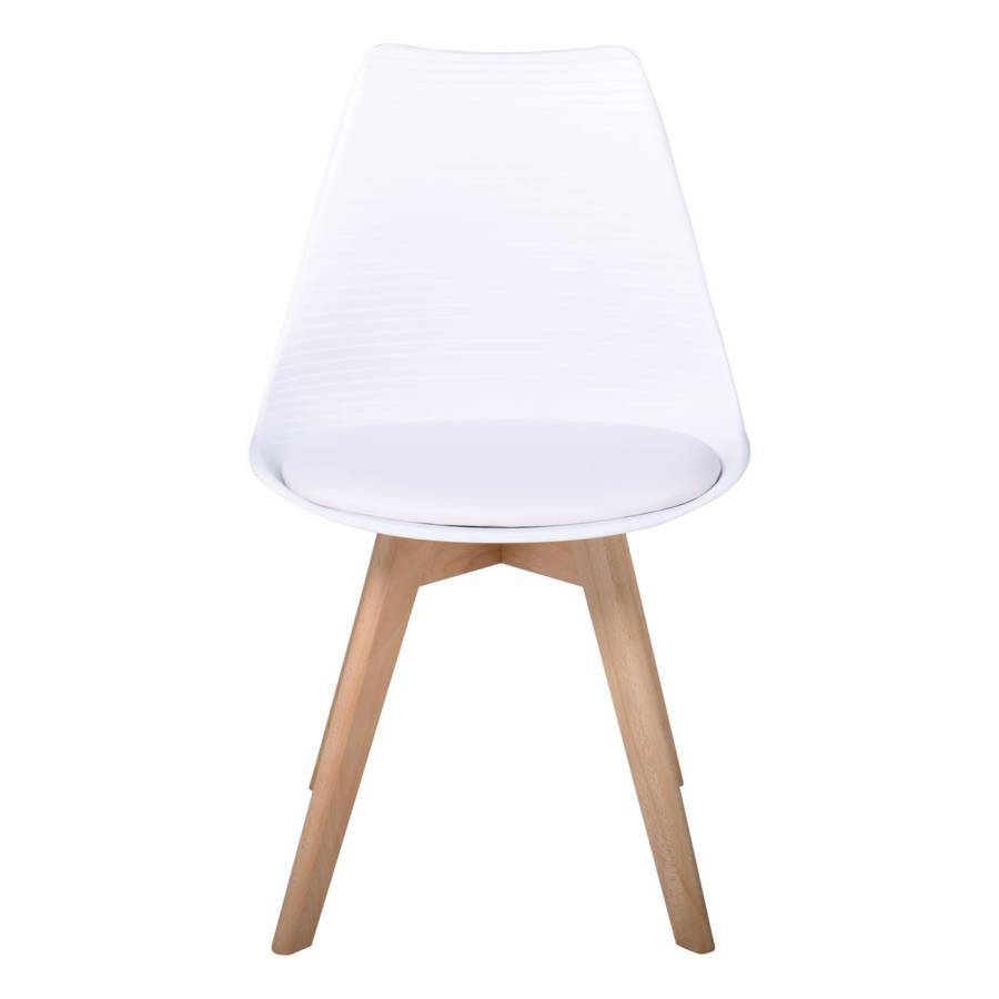 MARTIN STRIPE Καρέκλα Ξύλινο Πόδι, PP Άσπρο Ε-00022611 ΕΜ136,14S