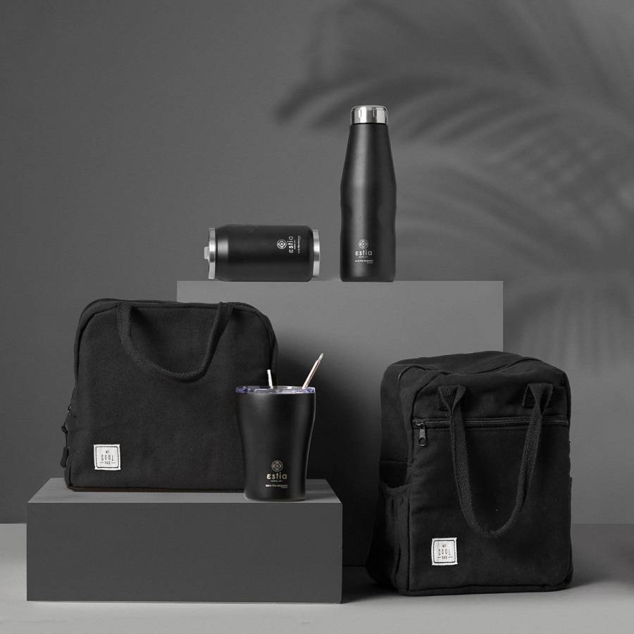 ESTIA ΘΕΡΜΟΣ TRAVEL FLASK SAVE THE AEGEAN 750ml MIDNIGHT BLACK