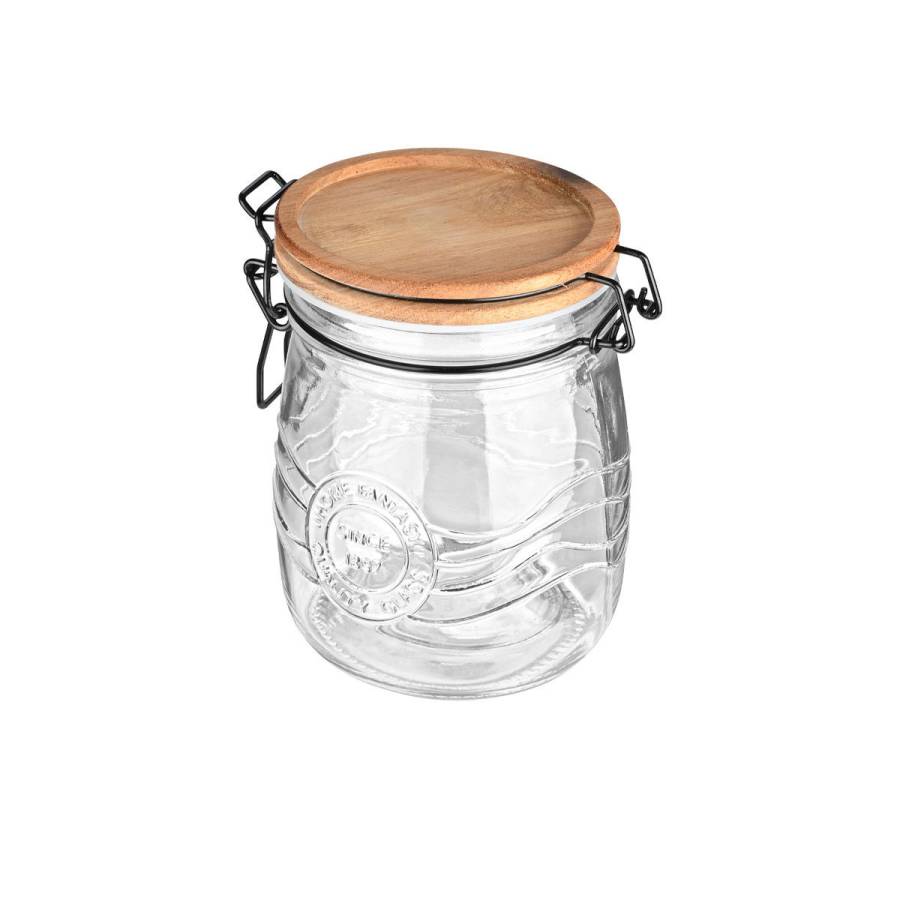 ESTIA ΔΟΧΕΙΟ ΑΠΟΘΗΚΕΥΣΗΣ ACACIA ΓΥΑΛΙΝΟ 750ml ΜΕ ΚΛΙΠ ΚΑΠΑΚΙ