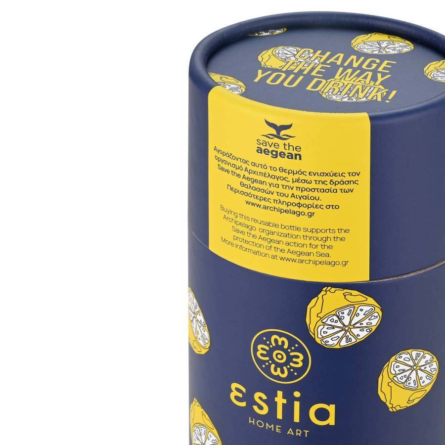 ESTIA ΘΕΡΜΟΣ TRAVEL CUP SAVE THE AEGEAN 500ml CITRUS INFUSION