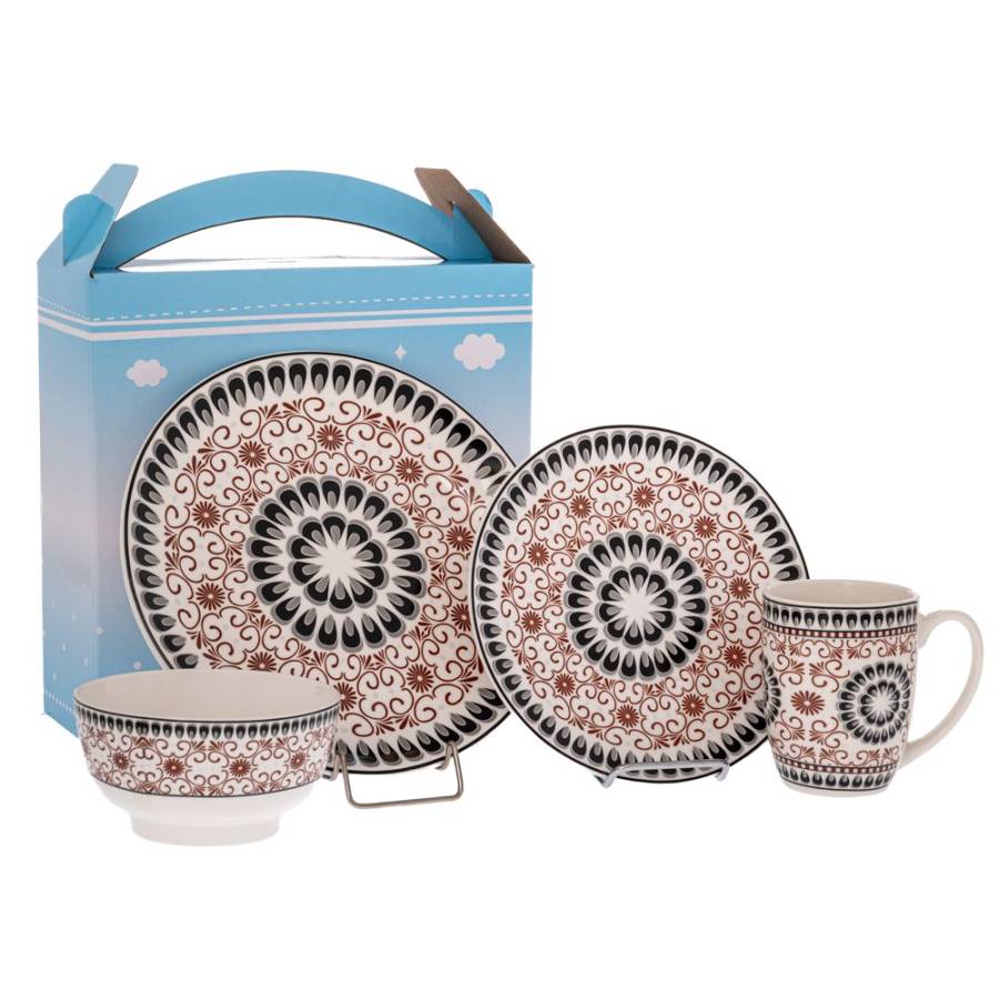 ΣΕΤ 4 ΚΕΡΑΜΙΚΟ ΣΕΡΒΙΤΣΙΟ ΜΕ ΛΑΧΟΥΡΙΑ