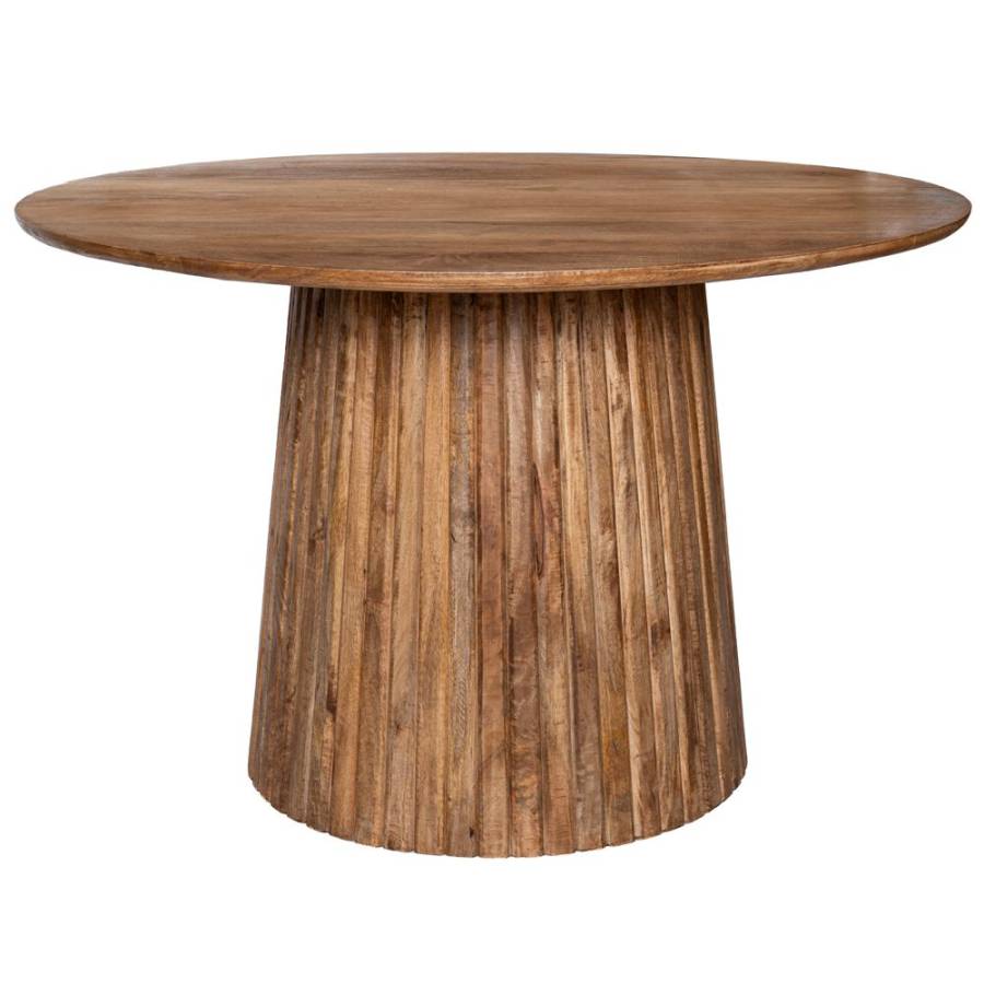 ΤΡΑΠΕΖΙ ΡΟΤΟΝΤΑ ΚΑΦΕ ΣΤΡΟΓΓΥΛΟ ΑΠΌ ΞΥΛΟ MANGO Φ120Χ77ΕΚ