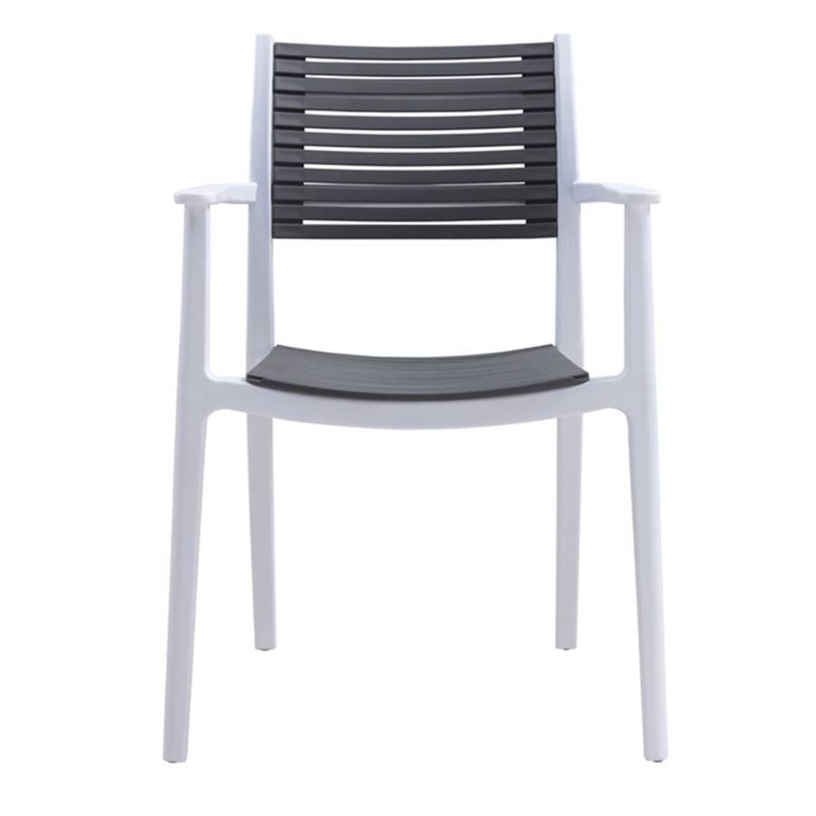 AKRON Πολυθρόνα PP-UV Άσπρο - Γκρι Ε-00020429 Ε350,12