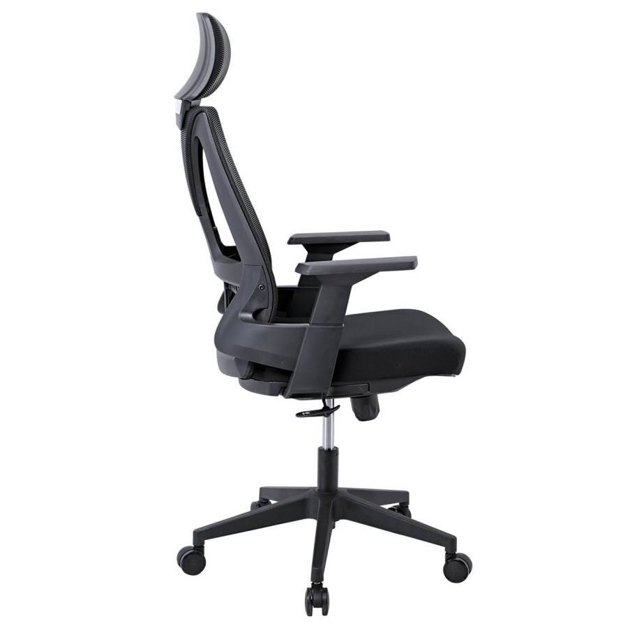 BF8750 Πολυθρόνα Γραφείου Διευθυντή, Mesh Μαύρο, Ύφασμα Μαύρο Ε-00023434 ΕΟ608,1